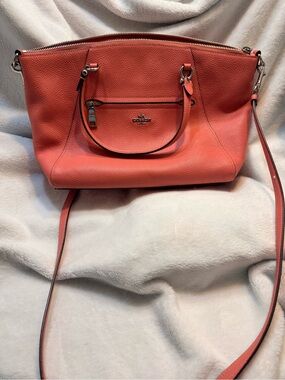Coach Prairie Coral Pebbled Leather Shoulder Bag